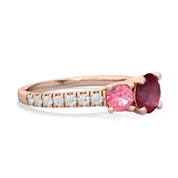 Ruby Pave Trellis 14K Rose Gold ring R5500