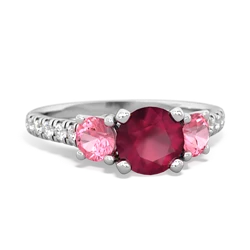 Ruby Pave Trellis 14K White Gold ring R5500