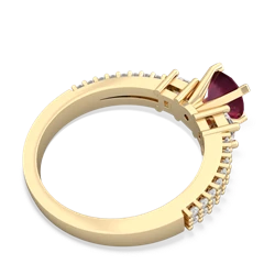 Ruby Classic 6Mm Round Engagement 14K Yellow Gold ring R26436RD