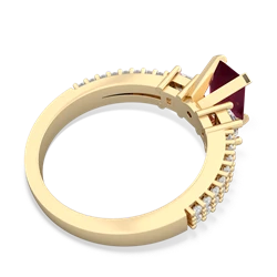 Ruby Classic 7X5mm Emerald-Cut Engagement 14K Yellow Gold ring R26437EM