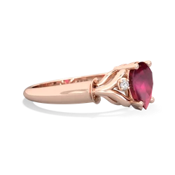 Ruby Precious Pear 14K Rose Gold ring R0826