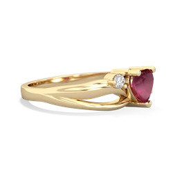 Ruby Split Band Swirl 14K Yellow Gold ring R2130