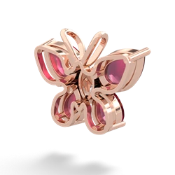 Ruby Butterfly 14K Rose Gold pendant P2215