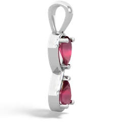 Ruby Infinity 14K White Gold pendant P5050