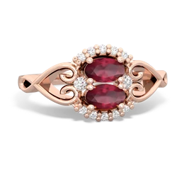 Ruby Love Nest 14K Rose Gold ring R5860