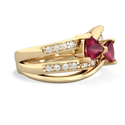 Ruby Bowtie 14K Yellow Gold ring R2360