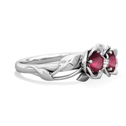 Ruby Rose Garden 14K White Gold ring R5510