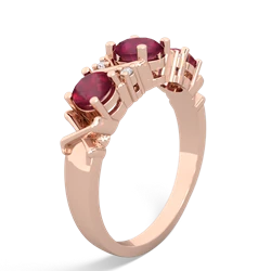 Tanzanite Hugs And Kisses 14K Rose Gold ring R5016