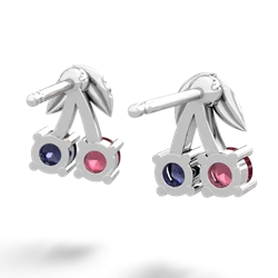 Ruby Sweet Cherries 14K White Gold earrings E7001