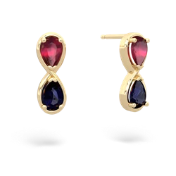 Ruby Infinity 14K Yellow Gold earrings E5050