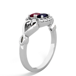 Ruby Love Nest 14K White Gold ring R5860