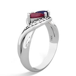 Ruby Summer Winds 14K White Gold ring R5342