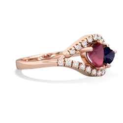 Ruby Mother And Child 14K Rose Gold ring R3010