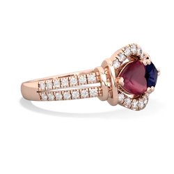 Ruby Art-Deco Keepsake 14K Rose Gold ring R5630