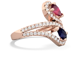 Ruby Diamond Dazzler 14K Rose Gold ring R3000