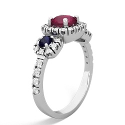 Ruby Regal Halo 14K White Gold ring R5350