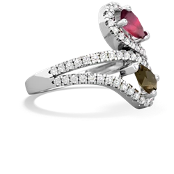 Ruby Diamond Dazzler 14K White Gold ring R3000