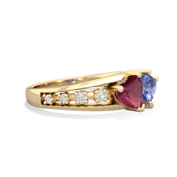 Ruby Heart To Heart 14K Yellow Gold ring R3342