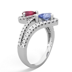 Ruby Diamond Dazzler 14K White Gold ring R3000