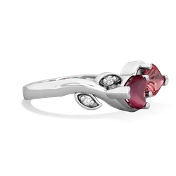 Ruby Floral Elegance 14K White Gold ring R5790