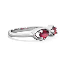 Ruby Infinity 14K White Gold ring R5050