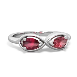 Ruby Infinity 14K White Gold ring R5050