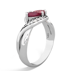 Ruby Summer Winds 14K White Gold ring R5342