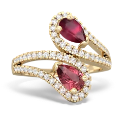 Ruby Diamond Dazzler 14K Yellow Gold ring R3000