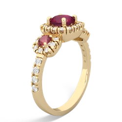 Ruby Regal Halo 14K Yellow Gold ring R5350