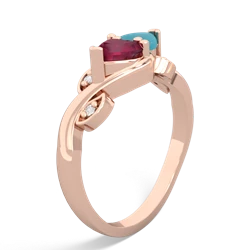 Ruby Floral Elegance 14K Rose Gold ring R5790