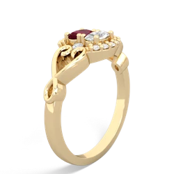 Ruby Love Nest 14K Yellow Gold ring R5860