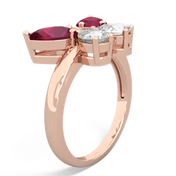 Ruby Butterfly 14K Rose Gold ring R2215