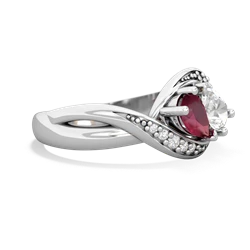 Ruby Summer Winds 14K White Gold ring R5342