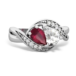 Ruby Summer Winds 14K White Gold ring R5342