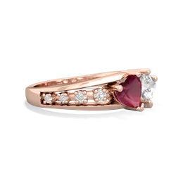 Ruby Heart To Heart 14K Rose Gold ring R3342