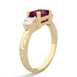 Ruby Three Stone 14K Yellow Gold ring R5235