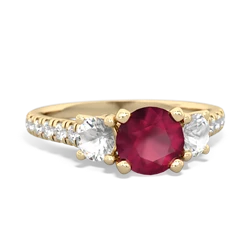 Ruby Pave Trellis 14K Yellow Gold ring R5500