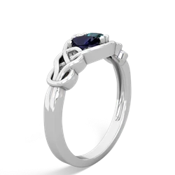 Sapphire Celtic Love Knot 14K White Gold ring R5420