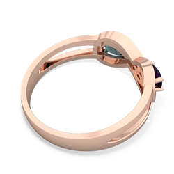 Sapphire Diamond Infinity 14K Rose Gold ring R5390