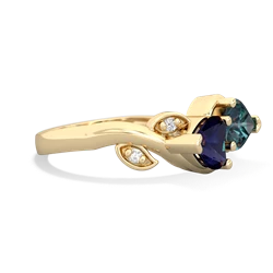 Sapphire Floral Elegance 14K Yellow Gold ring R5790