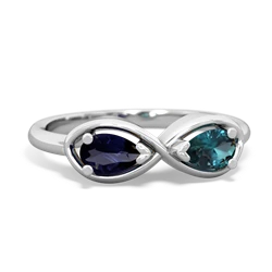 Sapphire Infinity 14K White Gold ring R5050