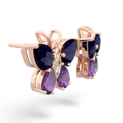 Sapphire Butterfly 14K Rose Gold earrings E2215