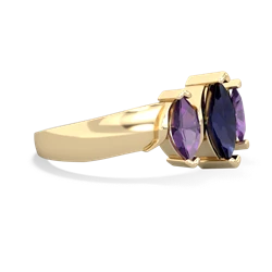 Sapphire Three Peeks 14K Yellow Gold ring R2433