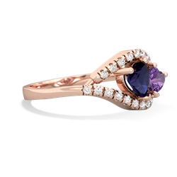 Sapphire Mother And Child 14K Rose Gold ring R3010