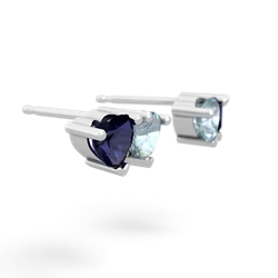 Sapphire Sweethearts 14K White Gold earrings E5260