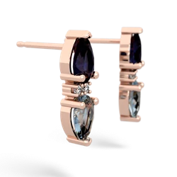 Sapphire Bowtie Drop 14K Rose Gold earrings E0865