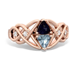 Sapphire Keepsake Celtic Knot 14K Rose Gold ring R5300