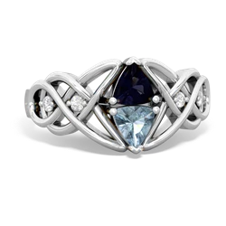 Sapphire Keepsake Celtic Knot 14K White Gold ring R5300