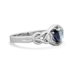 Sapphire Celtic Love Knot 14K White Gold ring R5420