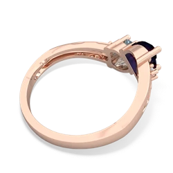 Sapphire Snuggling Hearts 14K Rose Gold ring R2178